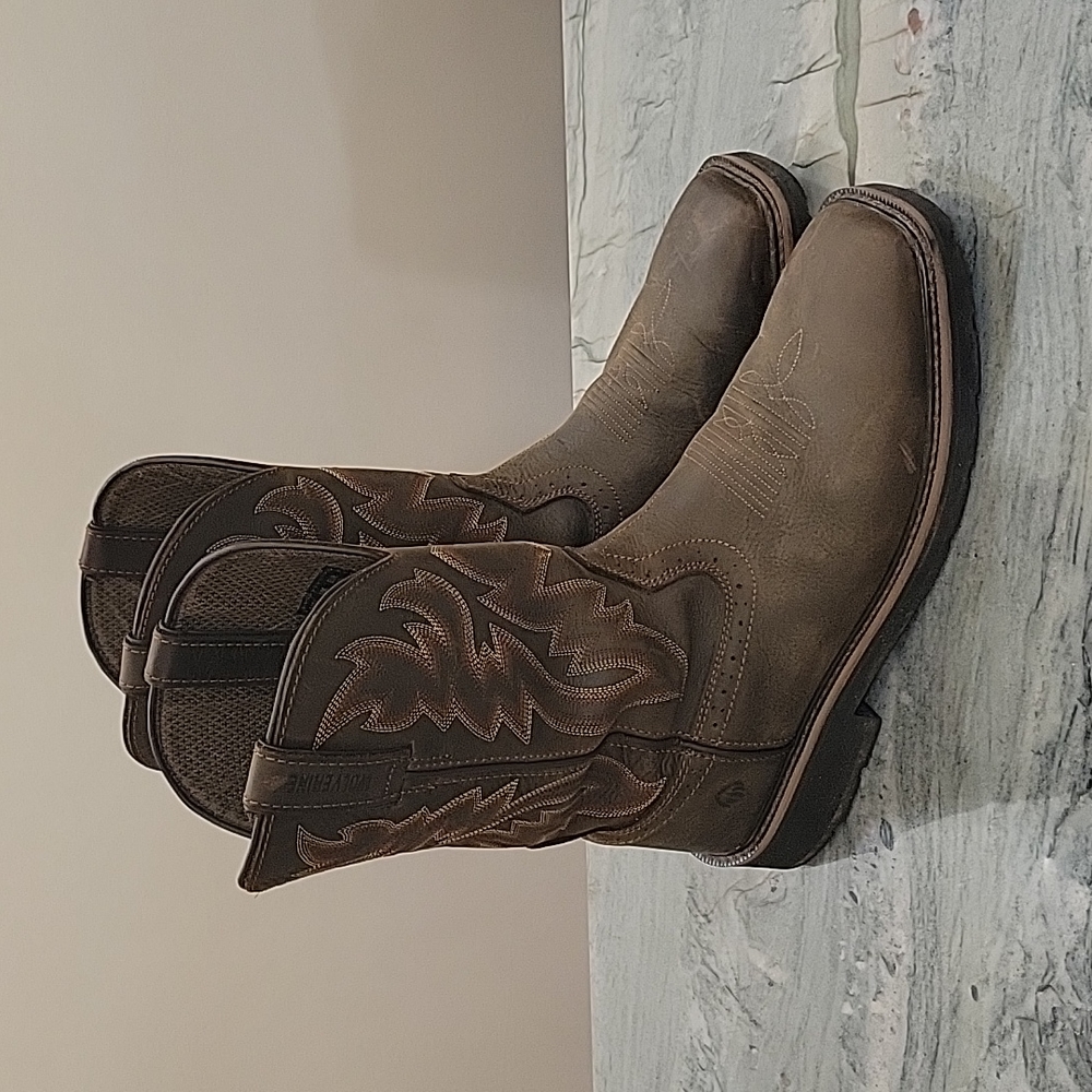 Wolverine Rancher Square Toe Wellington Work Boots for Men